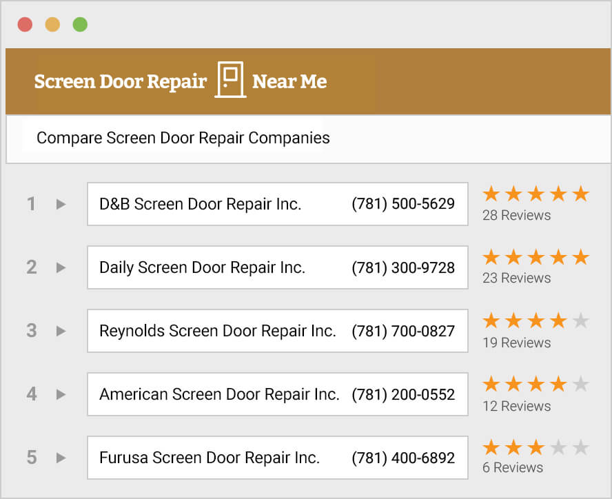 Screen Door Repair